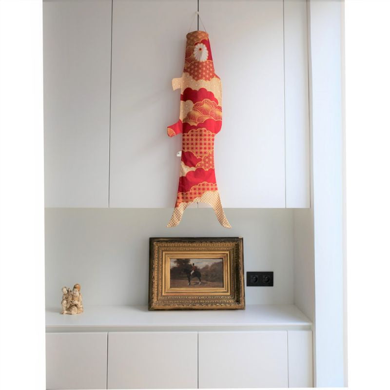 Koinobori Patchwork Rood - 100 cm