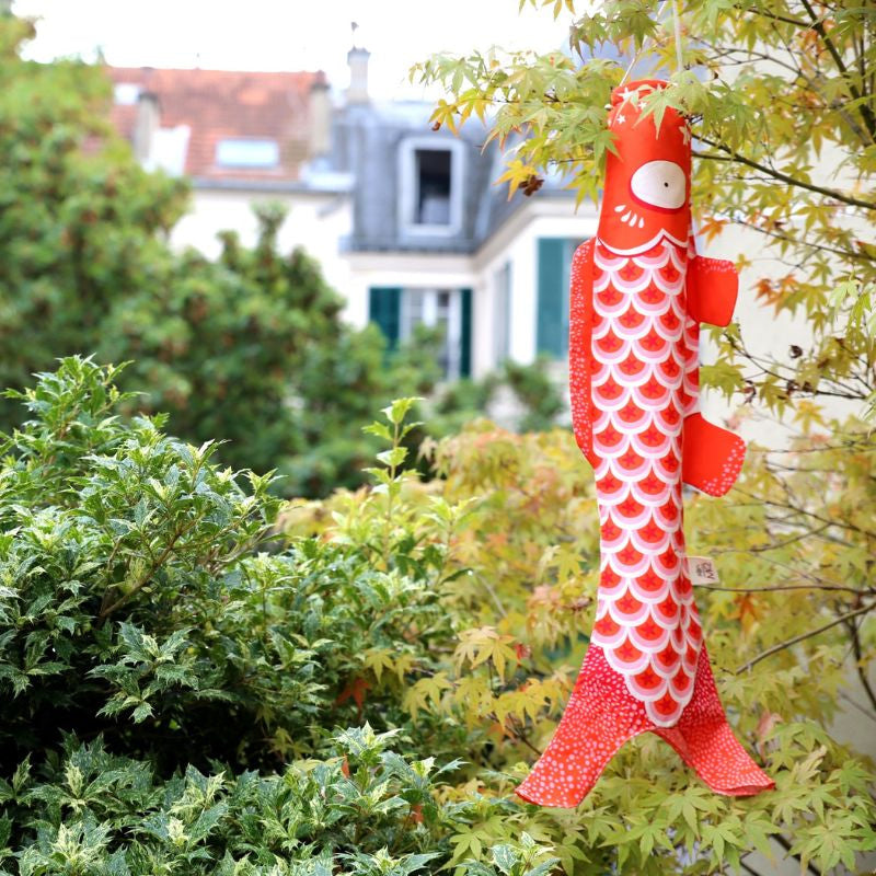 Koinobori Traditioneel Rood - 70 cm