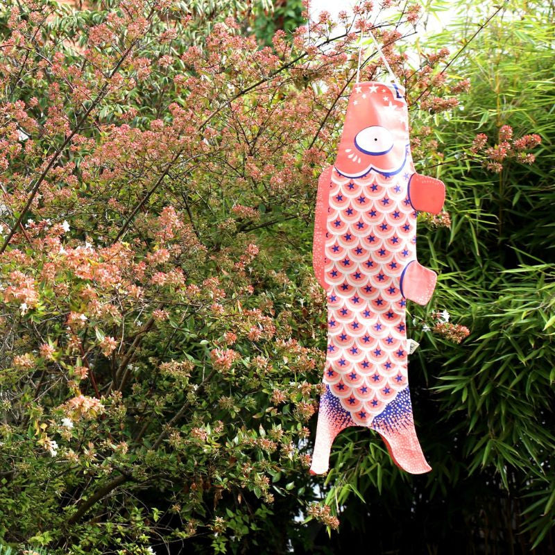 Koinobori Traditioneel Roze - 70 cm