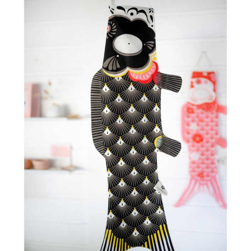 Koinobori Traditioneel Zwart (M)