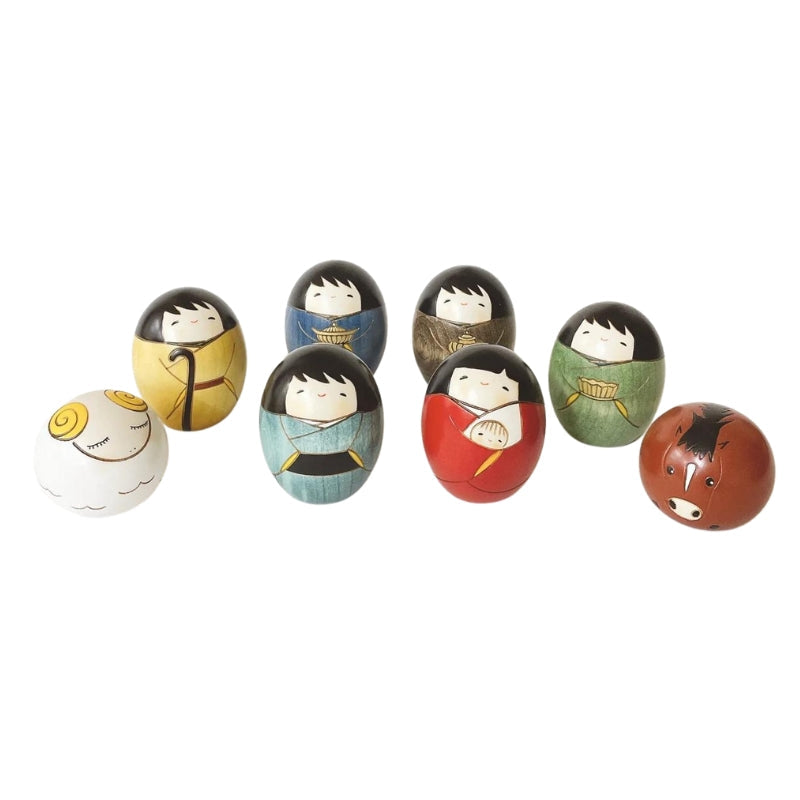 Kokeshi kerstmandje
