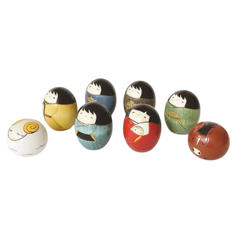 Kokeshi kerstmandje