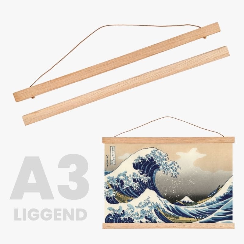 Magnetische Houten Posterhouder A3 - Liggend