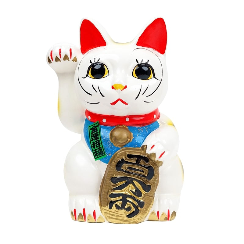 Maneki Neko Wit Seto - 21 cm