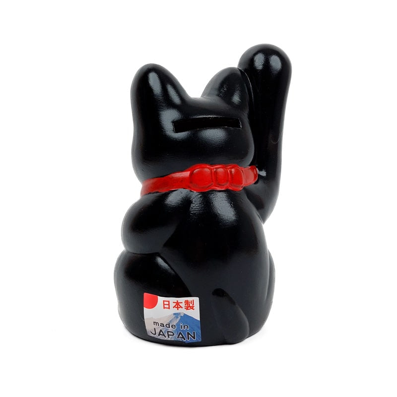 Maneki Neko Zwart Seto - 13 cm