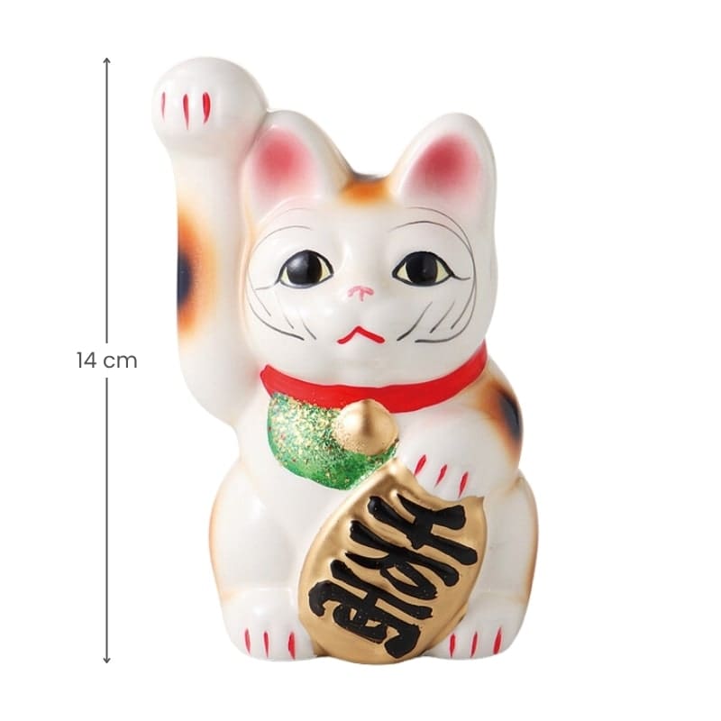 Maneki Neko - Opgeheven Rechterpoot - 14 cm