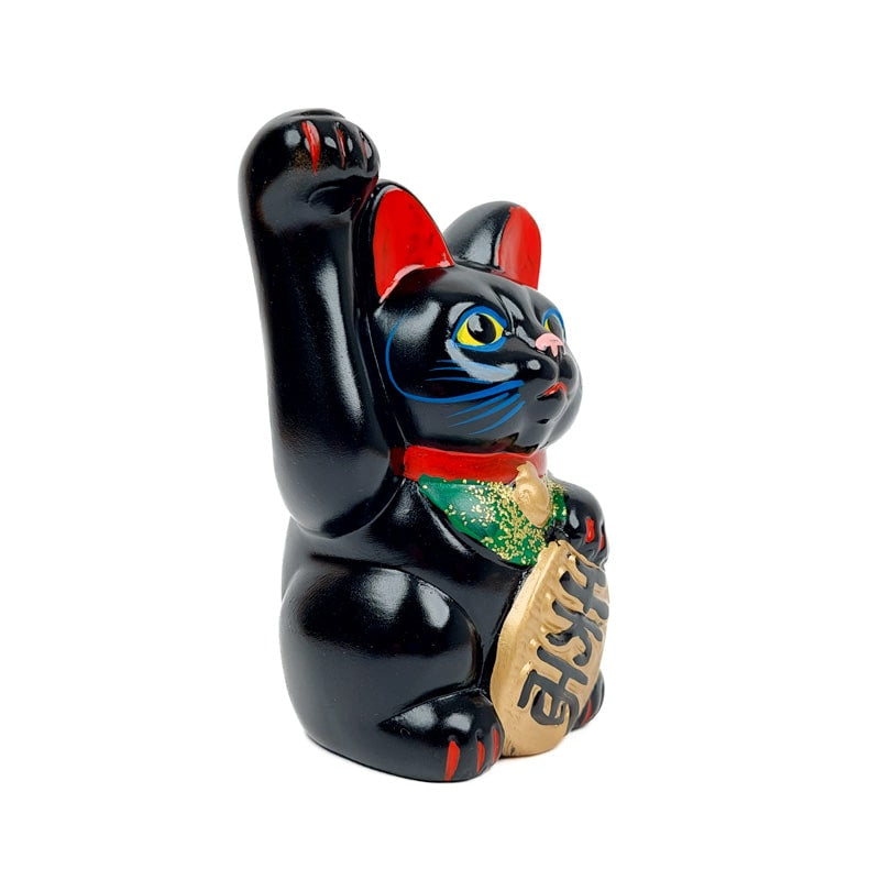 Maneki Neko - Zwart Seto 13 cm