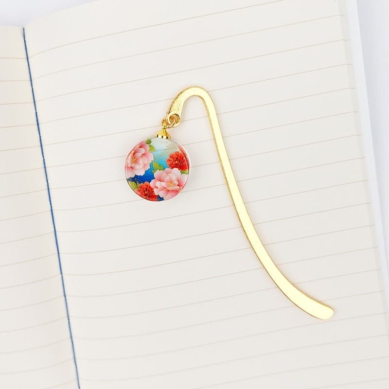 Japanse Bookmark Pioenroos