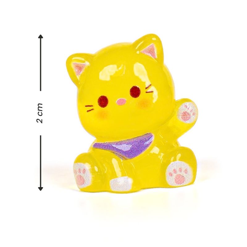 Mini Beeldje - Kleurrijke Glow-in-the-Dark Kat