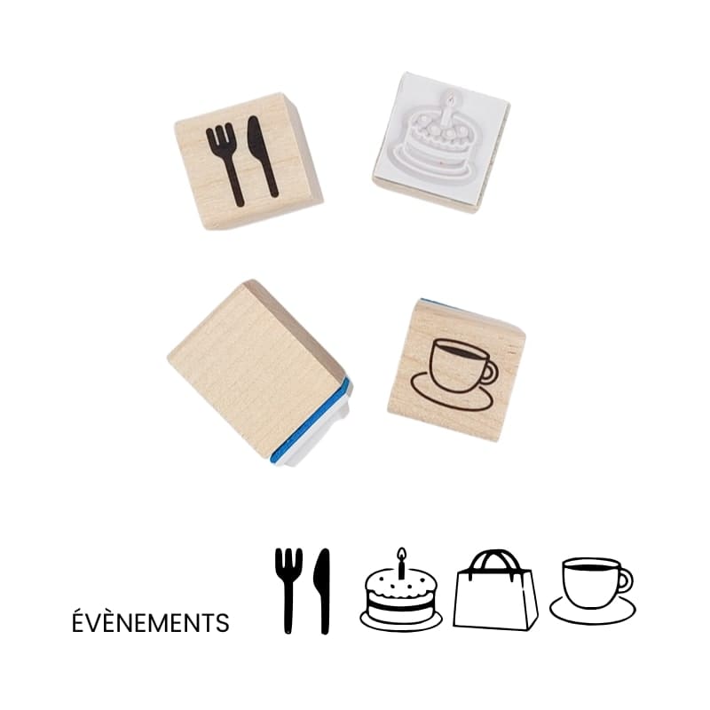 Mini Tampon Japonais Bullet Journal - Évènements