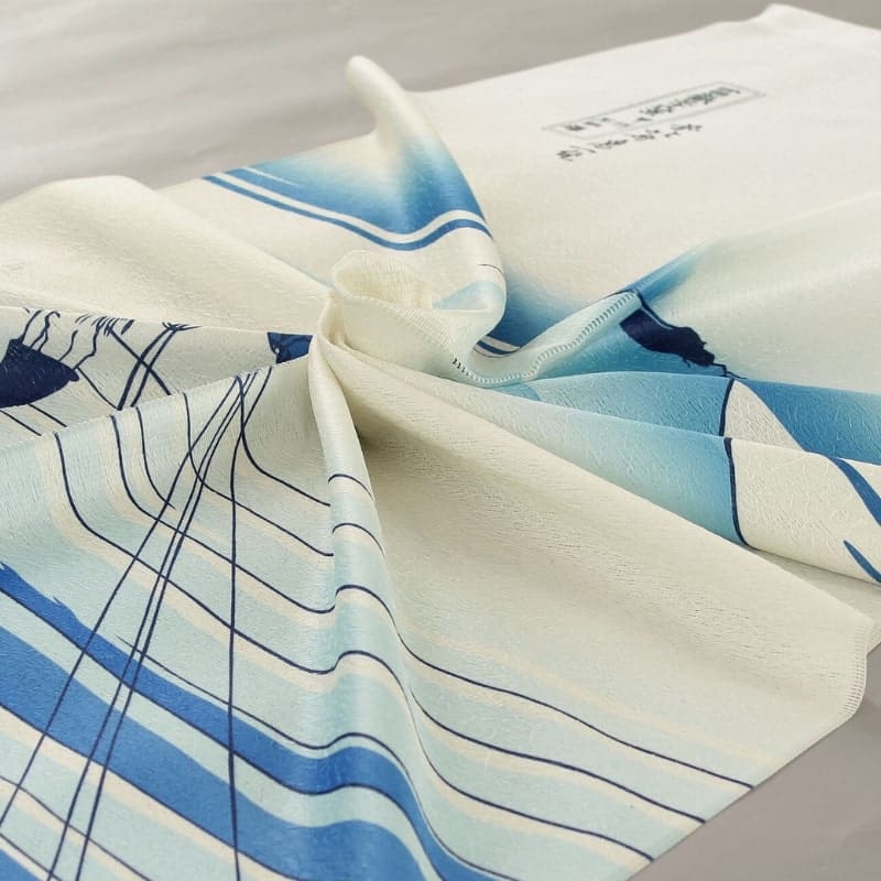 Japanse Noren Mount Fuji Blauw - 85 x 150 cm