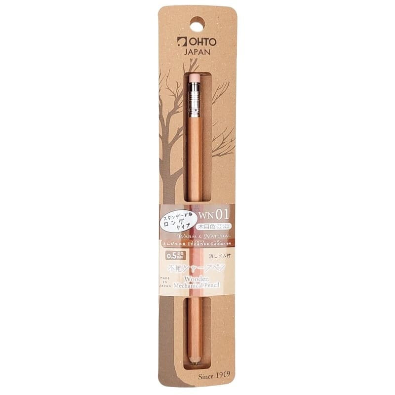 OHTO Houten Vulpotlood 0,5 mm - Natuur