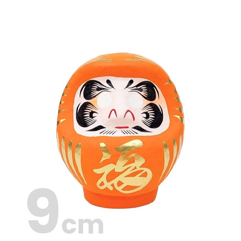 Oranje Japanse Daruma 9 cm