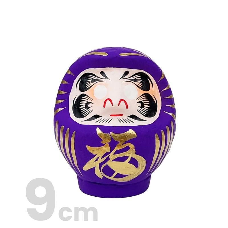 Paarse Japanse Daruma 9 cm