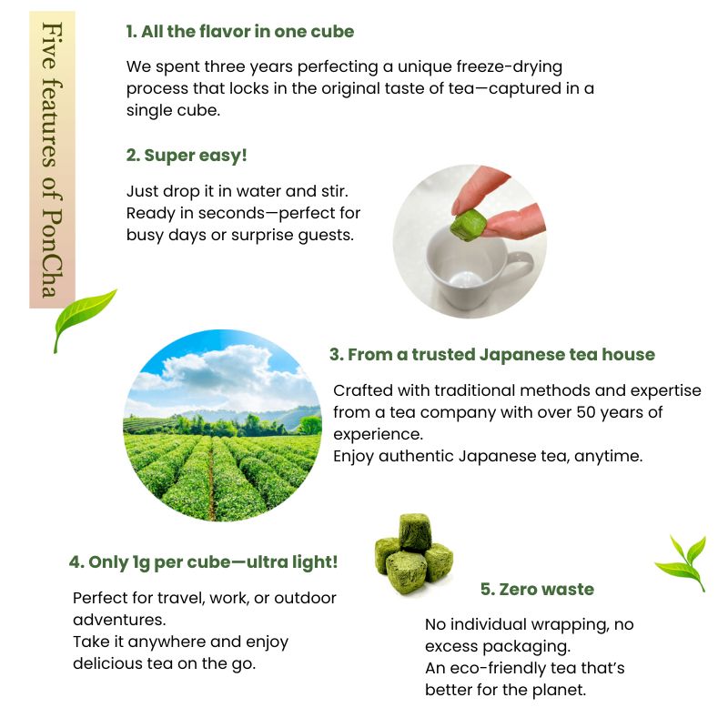 PonCha – Groene Thee Blokjes