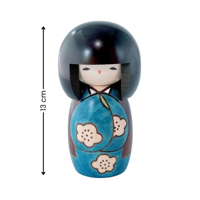 Poupée Kokeshi Kōjitsu Bleue