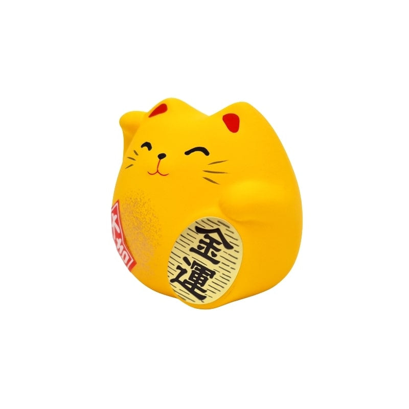 Ronde Maneki Neko - Geel
