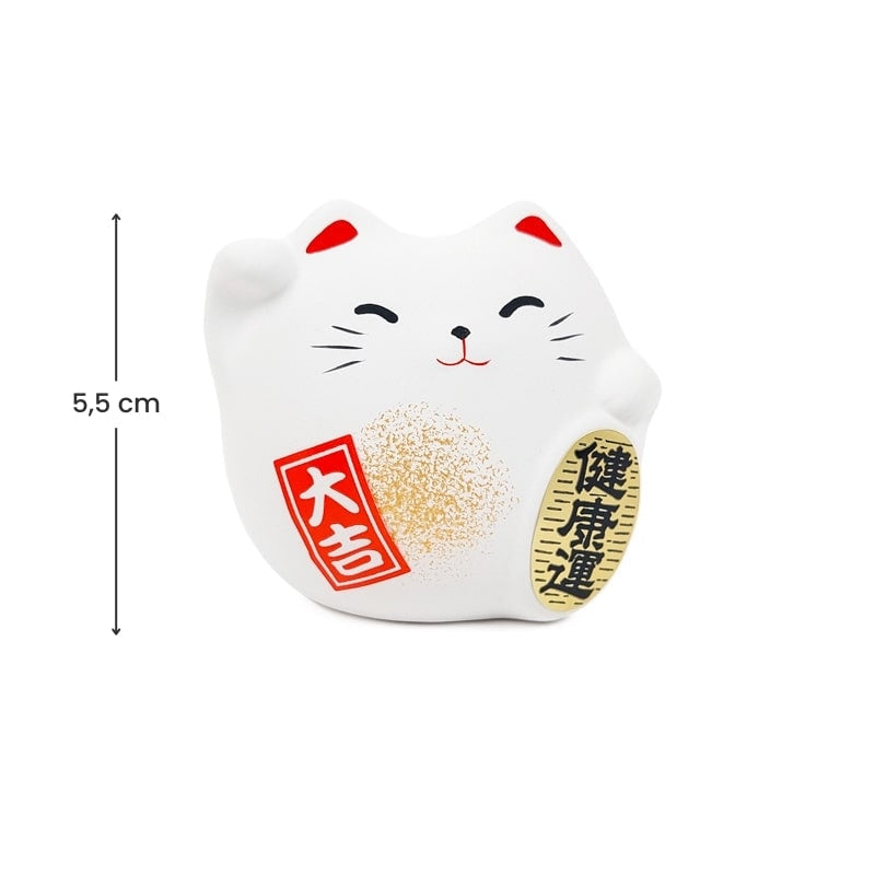 Ronde Maneki Neko - Wit