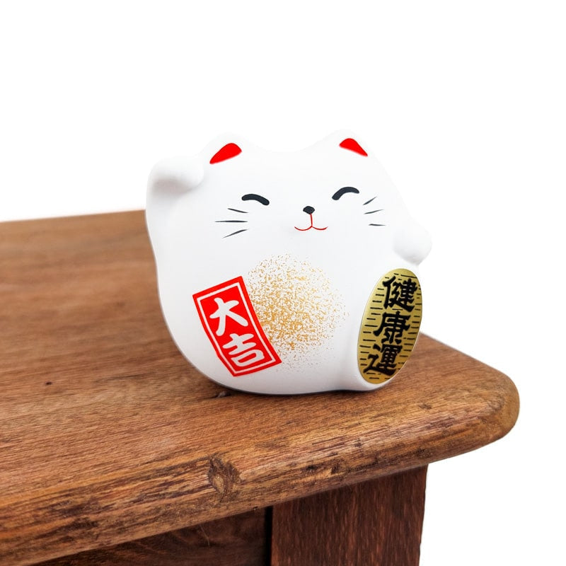 Ronde Maneki Neko - Wit
