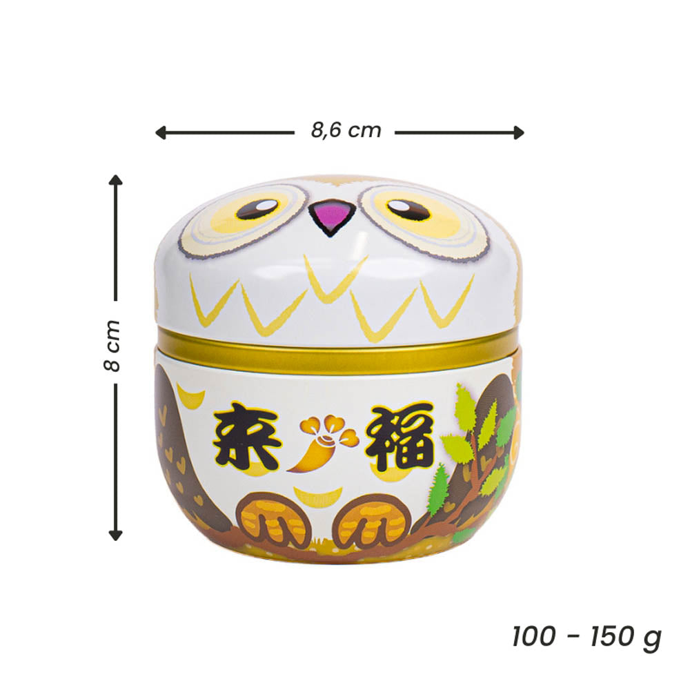 Ronde Metalen Theebus - Fukurou Uil
