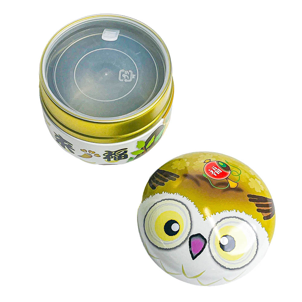 Ronde Metalen Theebus - Fukurou Uil