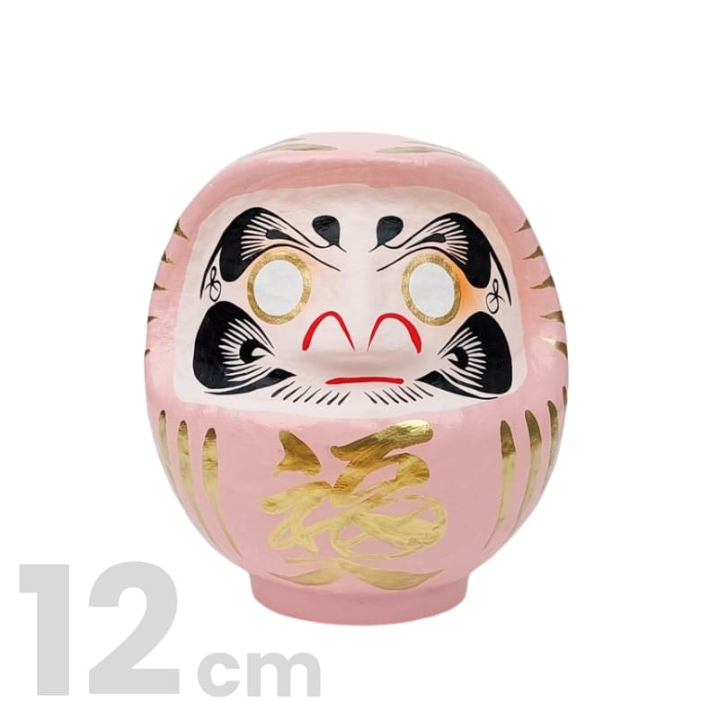 Roze Japanse Daruma - 9 tot 15 cm 12 cm