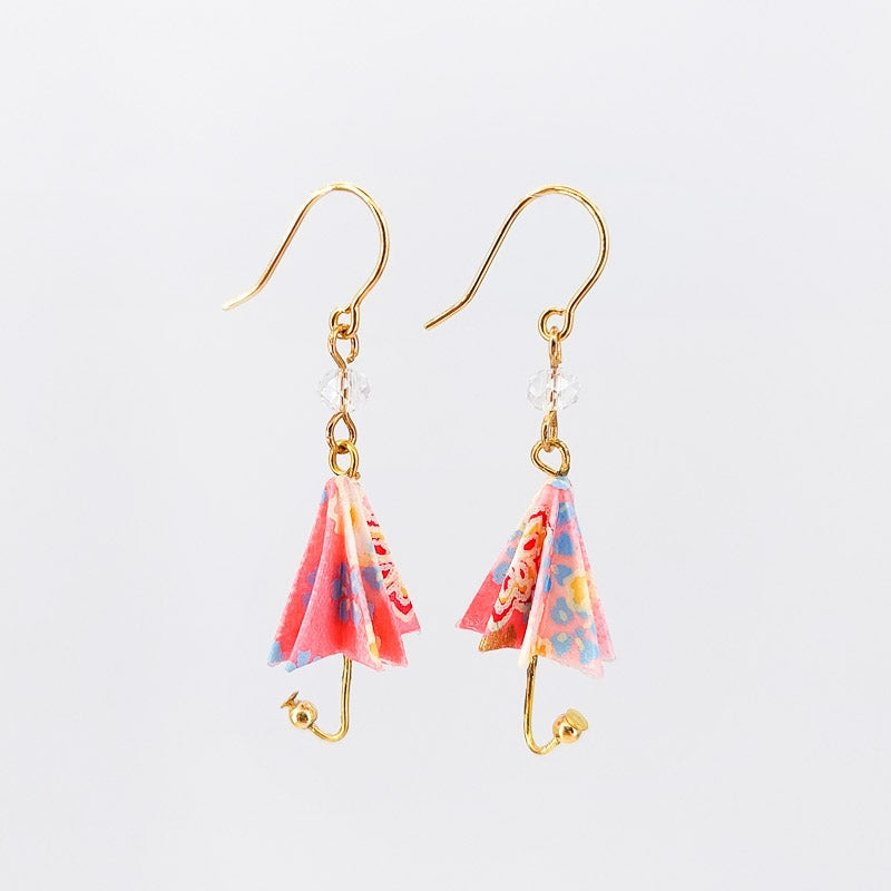 Roze Parasol Oorbellen