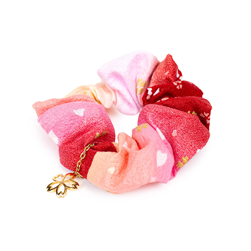 Scrunchie Haarelastiek Japanse Stof Roze