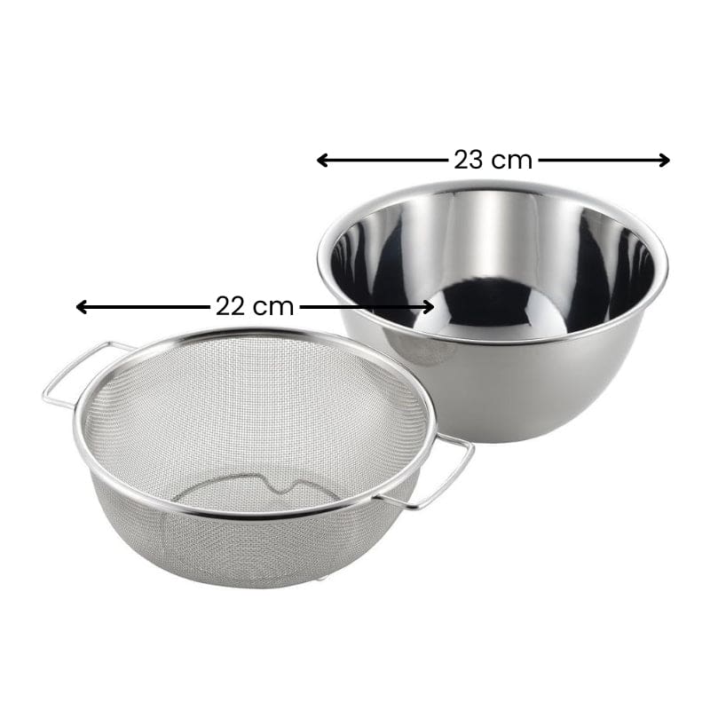 Japanse Rijstkom & Zeef Set