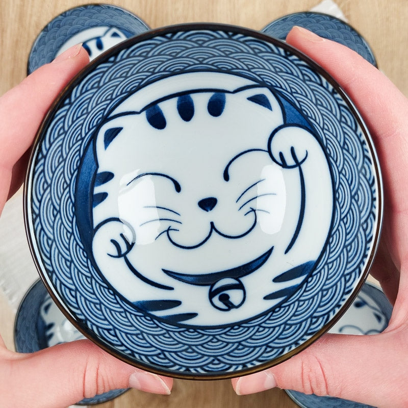 Set van 5 Kommen - Maneki Neko