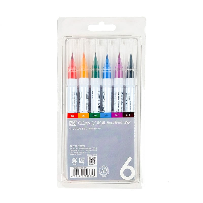 Set van 6 Extra Fijne Penseelstiften
