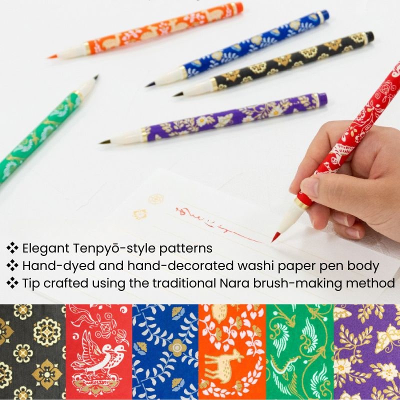 Set Van 6 Tenpyo No Yume Gekleurde Brush Pennen