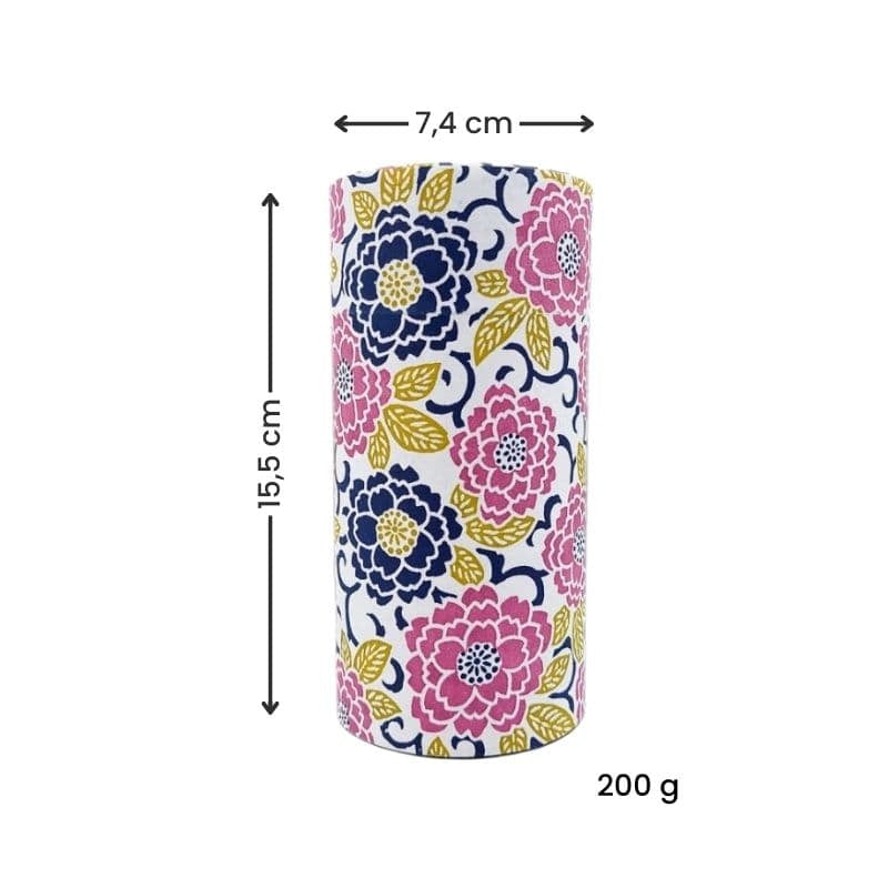 Set van Drie Theeblikken met Washi Papier - Bloemen