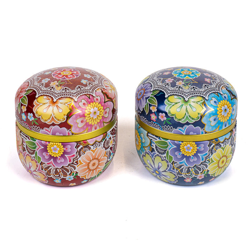Set van Twee Theeblikken - Japanse Bloemen