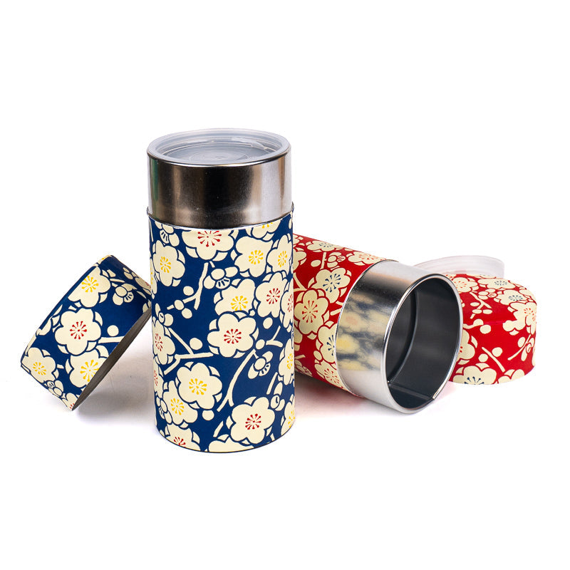 Set van Twee Theeblikken met Washi Papier - Ume