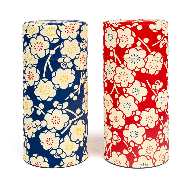 Set van Twee Theeblikken met Washi Papier - Ume