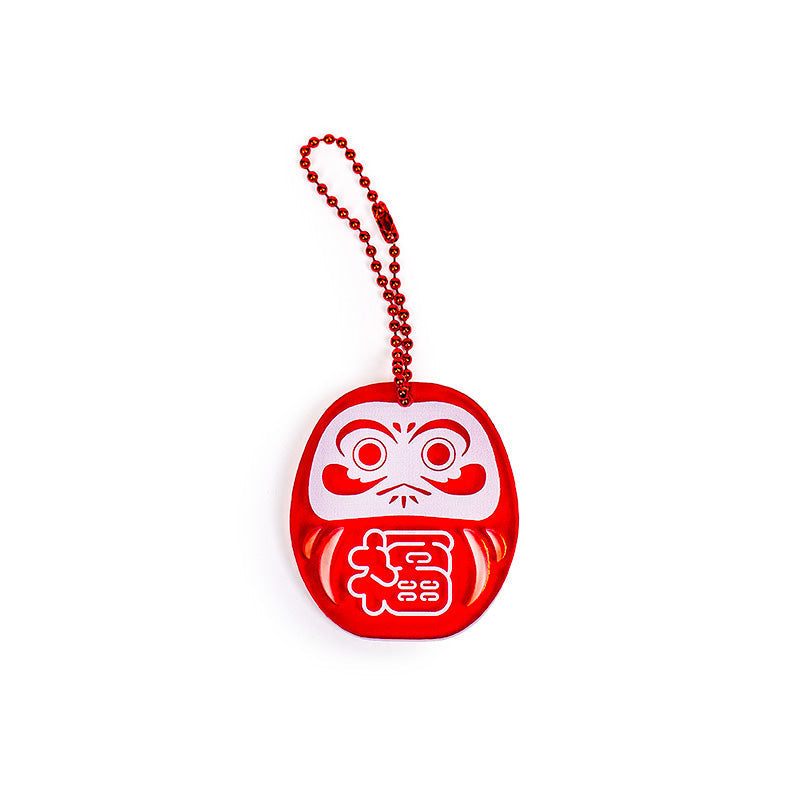 Sleutelhanger - Daruma - Neonrood