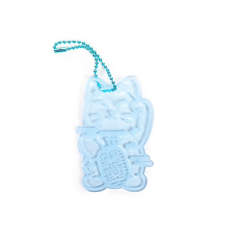 Sleutelhanger - Maneki Neko - Neonblauw