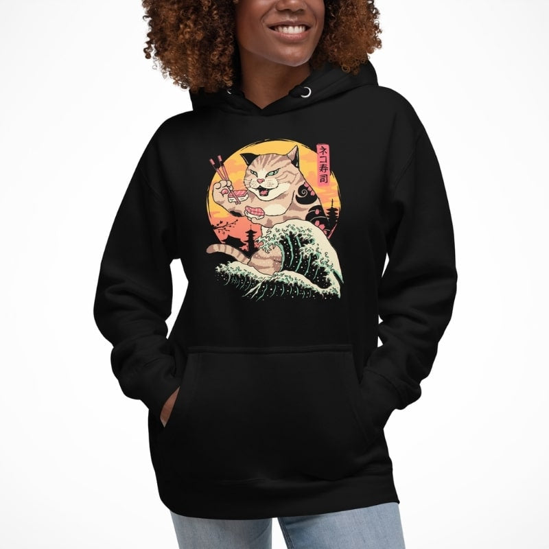 Japans sweatshirt Kaiju Neko Sushi