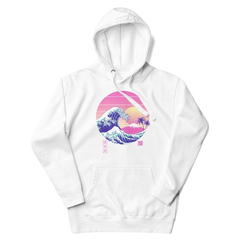 Japans sweatshirt met grote dampgolf - S
