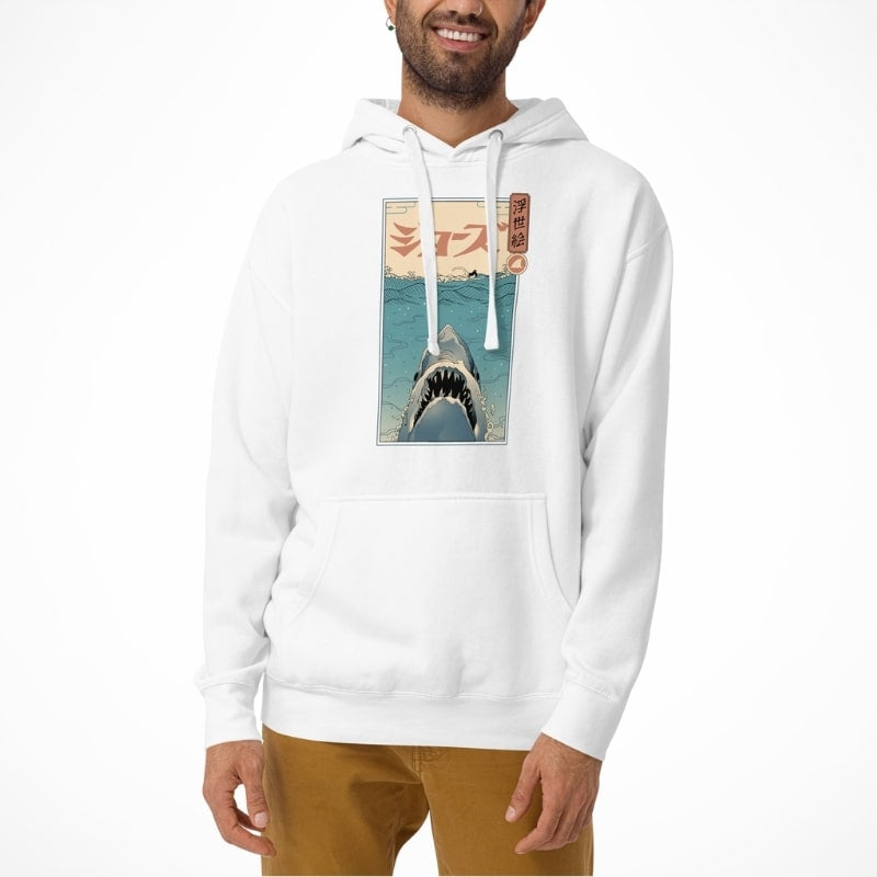 Sweatshirt Japanse Ukiyo-e Haai aanval