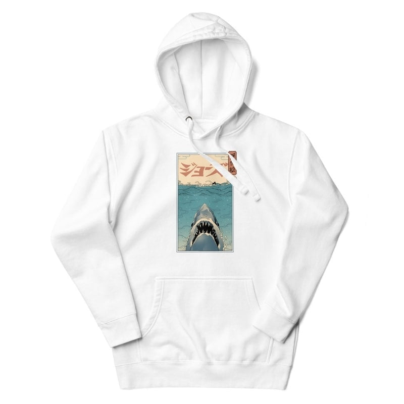 Japans Ukiyo-e haai aanval sweatshirt - S