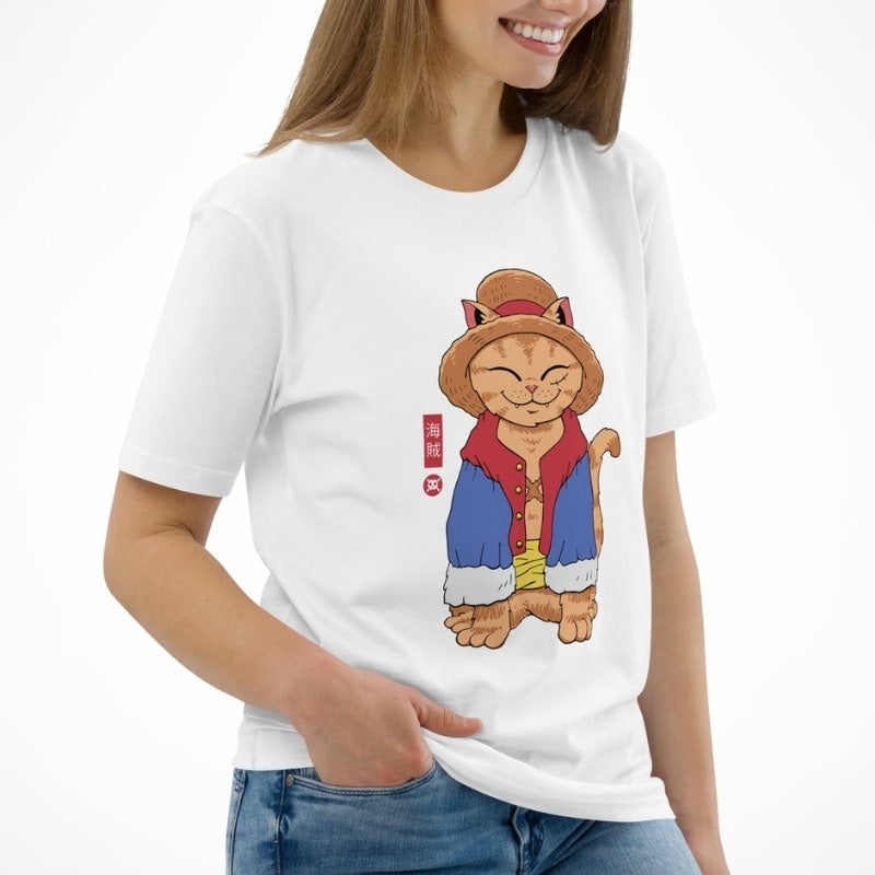 Neko strohoed Japans T-shirt