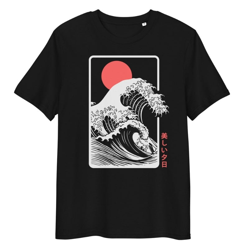T-shirt Japanse zonsondergang Kanagawa - S