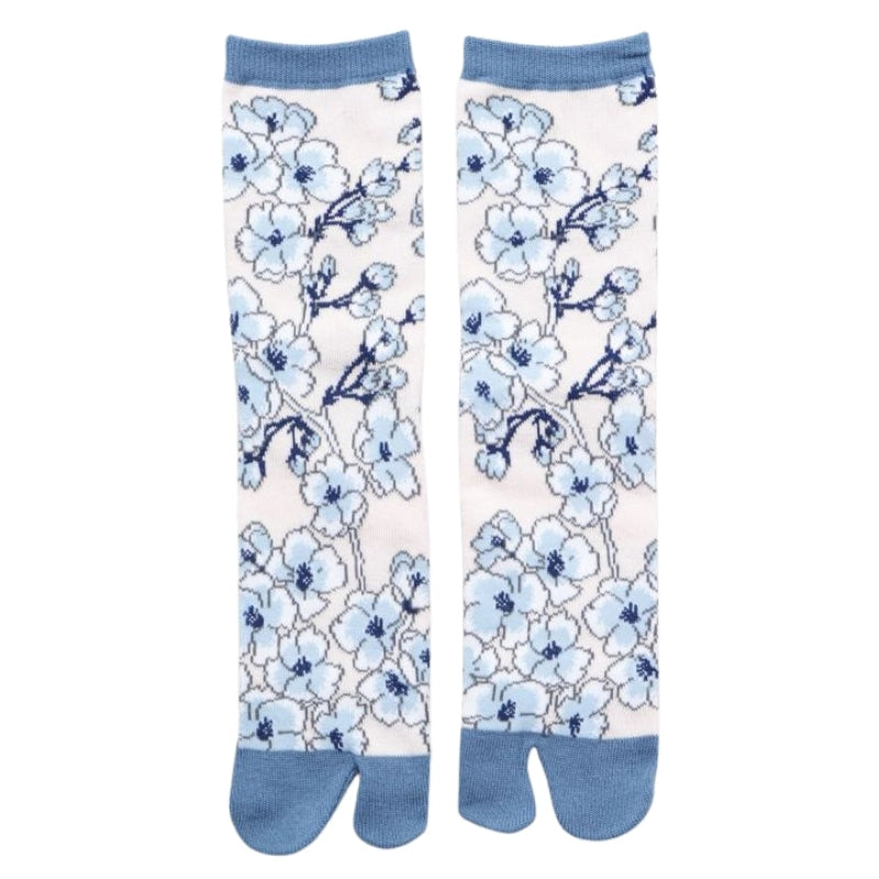 Tabi Sokken - Bloesem Design EU 36-40 / Blauw