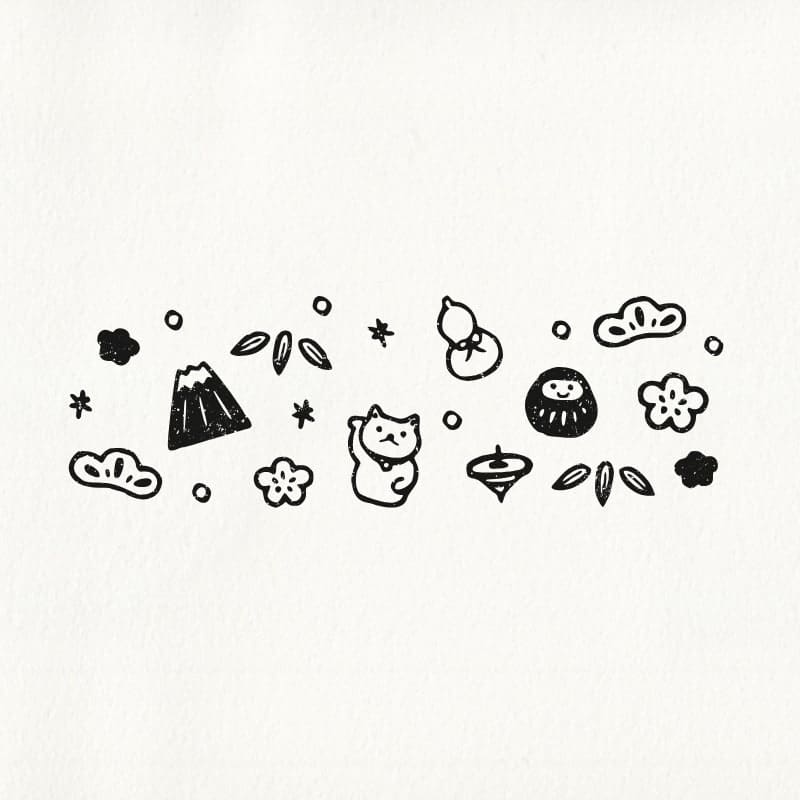 Houten stempel voor Japanse groeten