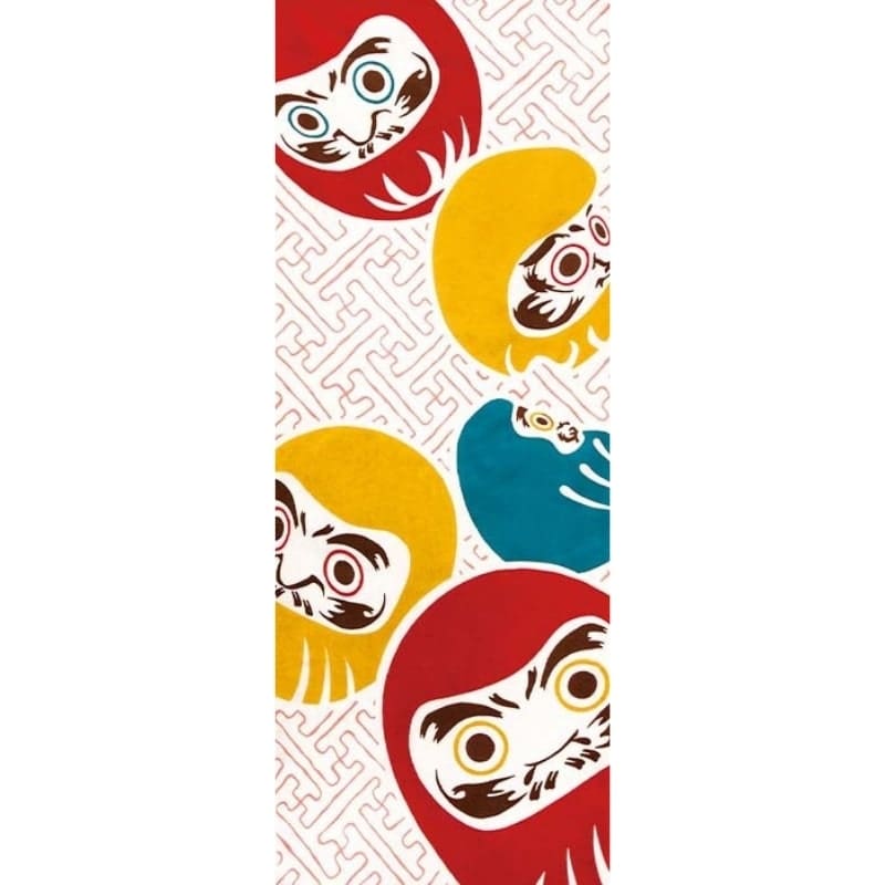 Tenugui Japonais Shiawase Daruma
