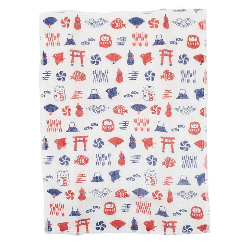 Gelukkige Japanse theedoek