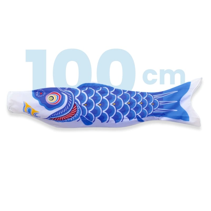 Traditionele Japanse Koinobori Blauw - 100 cm