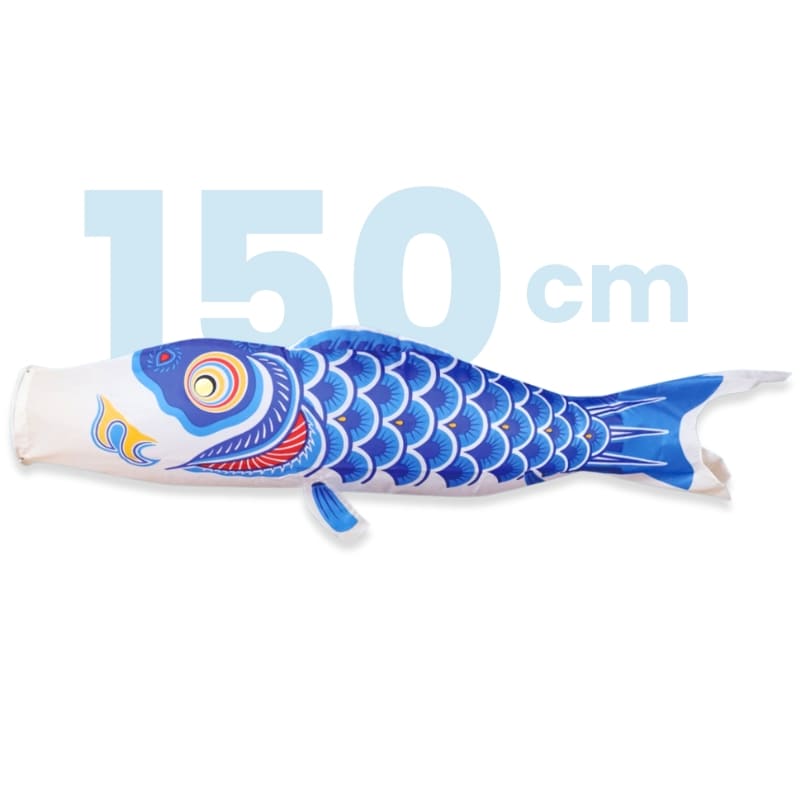Traditionele Japanse Koinobori Blauw - 150 cm